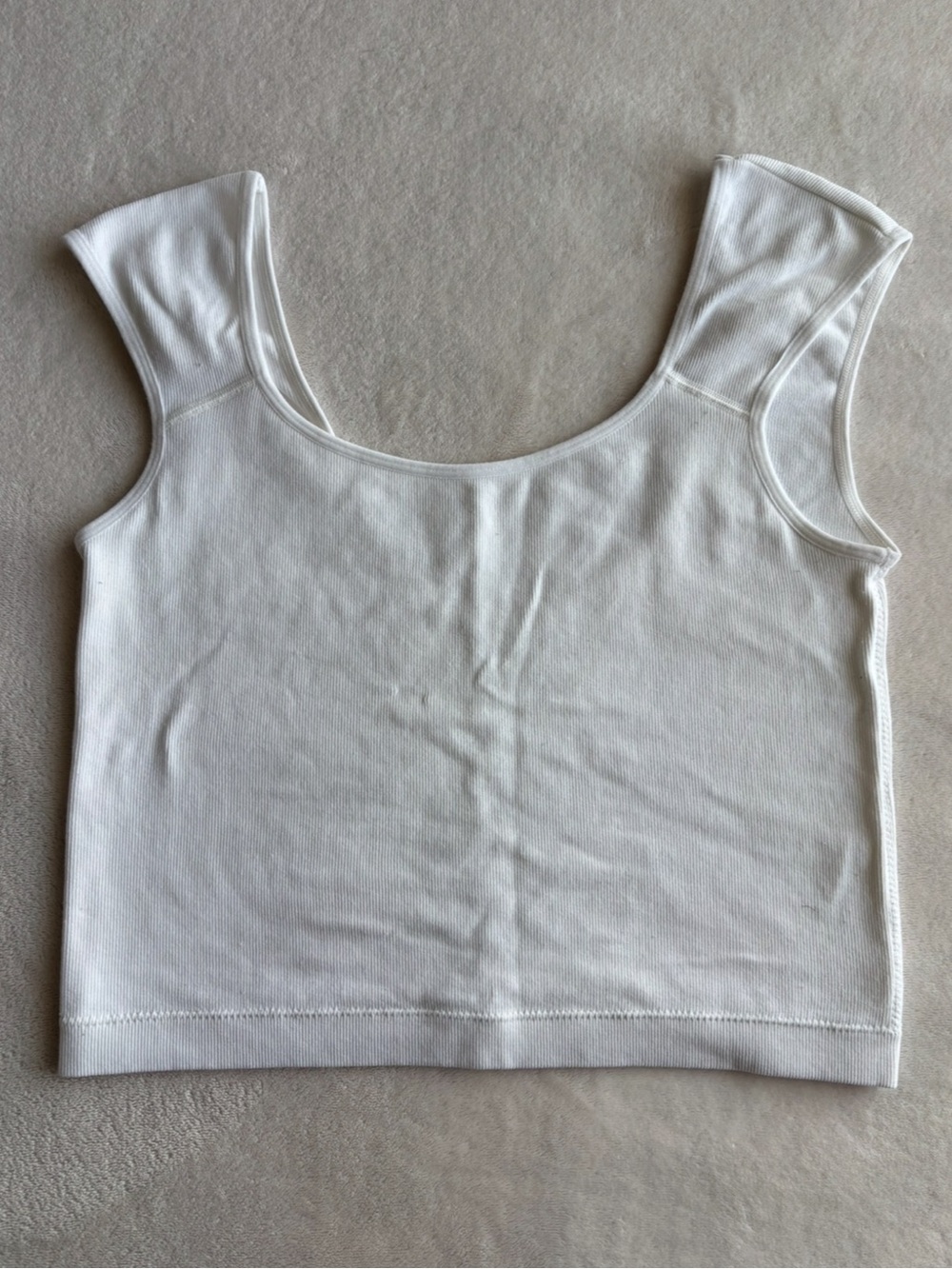 Garage White Cropped Top